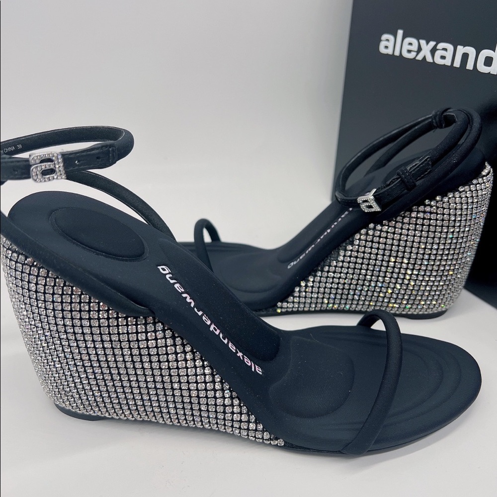 Alexander Wang Dahlia Crystal Ankle-Strap Sandals